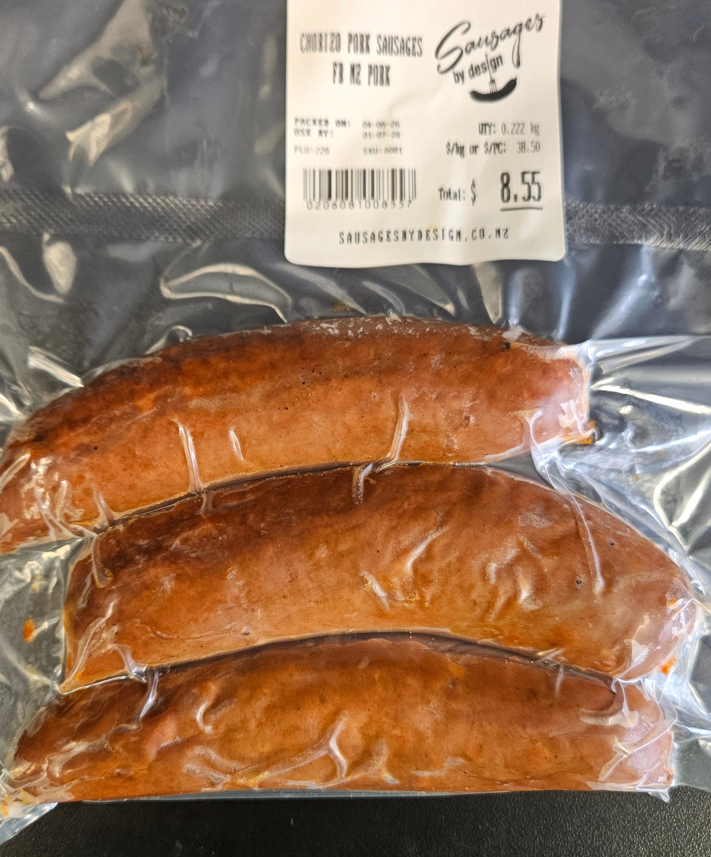 PURE CHORIZO SMOKED SAUSAGES- 190G MIN PACK