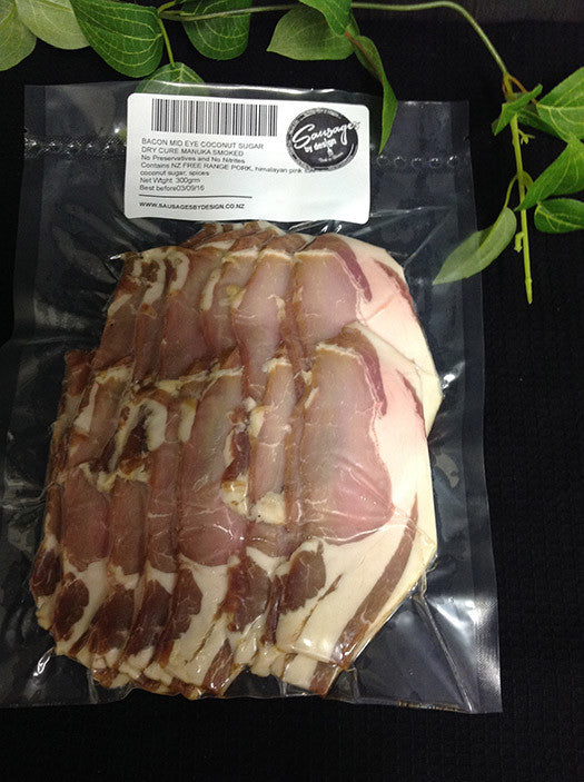 Mid Eye Coconut Cured Bacon. No Nitrates or Preservatives 200g